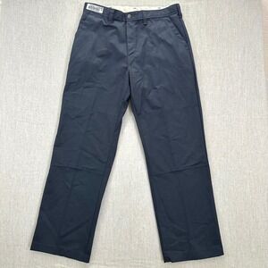 Dickies Work Pants Men's 36x32 Navy Blue Straight Leg Double Knee Loose Fit NWT